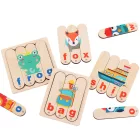 Angol tanuló puzzle oktató fajáték