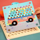 Képkirakó golyókkal Montessori fajáték