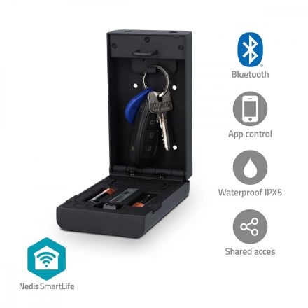 SmartLife kulcstartó doboz Kulcsszéf | Billentyűzár | Kültéri | IPX5 | Fekete