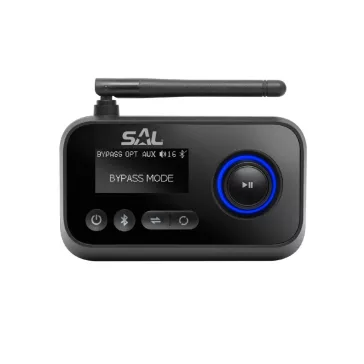   SAL BTRC 1000 sztereó streaming box, ByPass, digitális-analóg átalakító, 2 BT eszköz, USB-C, Toshlink