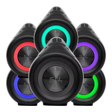   SAL BT 5000 hordozható bluetooth kihangosító, 2 x 25 W, sztereó boombox, FM rádió, USB, microSD, beépített mikrofon, RGB LED, ~30 óra üzemidő