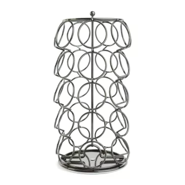   Fém kávékapszula tartó - 35 db Dolce Gusto kapszulához - 165 x 165 x 320 mm - fekete