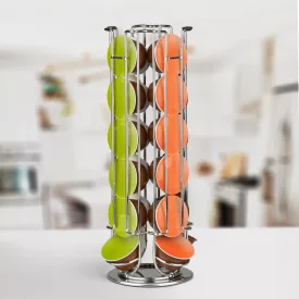   Fém kávékapszula tartó - 24 db Dolce Gusto kapszulához - króm