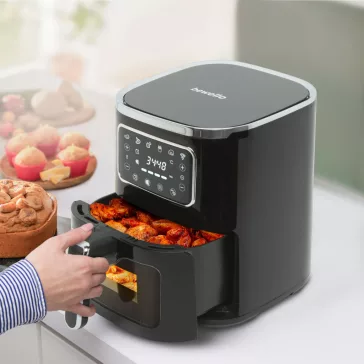   Olaj nélküli fritőz - 220-240 V - 1450W - 5 L - érintőgombos