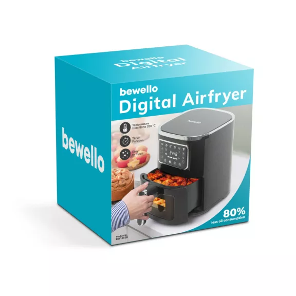 Olaj nélküli fritőz - 220-240 V - 1450W - 5 L - érintőgombos Olaj nélküli fritőz - 220-240 V - 1450W - 5 L - érintőgombos