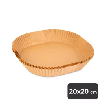   Air fryer sütőpapír - olaj nélküli sütőhöz - négyzet - 20 cm - 50 db / csomag