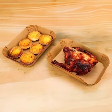   Air fryer sütőpapír - olaj nélküli sütőhöz - téglalap - 14 x 22 cm - 50 db / csomag