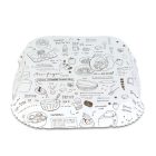 Air fryer sütőpapír - olaj nélküli sütőhöz - mintás, négyzet - 20 cm - 50 db / csomag