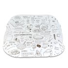 Air fryer sütőpapír - olaj nélküli sütőhöz - mintás, négyzet - 23 cm - 50 db / csomag