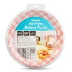 Air fryer sütőpapír - olaj nélküli sütőhöz - kockás, kör - 23 cm - 50 db / csomag