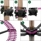 Karácsonyfa kisvasút, sínpálya átmérője: Ø88 cm- zenél, világít - elemes