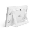 Digitális hőmérő és ébresztőóra - kültéri / beltéri - USB-s, elemes - fehér
