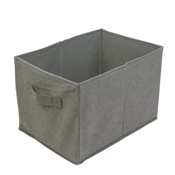 Szövet tárolódoboz - 32 x 22 x 22 cm - szürke Szövet tárolódoboz - 32 x 22 x 22 cm - szürke