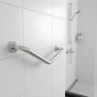 Fürdőszobai kapaszkodó - 45°-ban hajlított - rozsdamentes acél - krómozott - 25 + 25 cm