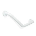 Fürdőszobai kapaszkodó - 45°-ban hajlított - rozsdamentes acél - fehér - 25 + 25 cm