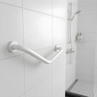 Fürdőszobai kapaszkodó - 45°-ban hajlított - rozsdamentes acél - fehér - 25 + 25 cm