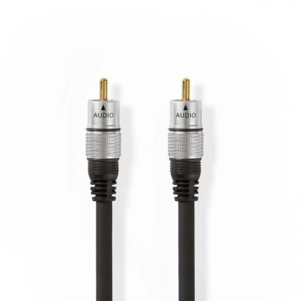 Digitális Audio Kábel | RCA Dugasz | RCA Dugasz | Aranyozott | 2.50 m | Kerek | PVC | Antracit | Doboz