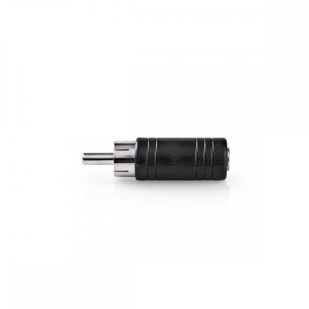 Mono audio adapter | RCA Dugasz | 3.5 mm Aljzat | Nikkelezett | Egyenes | ABS | Fekete | 10 db | Műanyag Zacskó