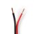 Hangszóró kábel | 2x 2.50 mm² | CCA | 100.0 m | Kerek | PVC | Fekete / Piros | Zsugor csomagolás