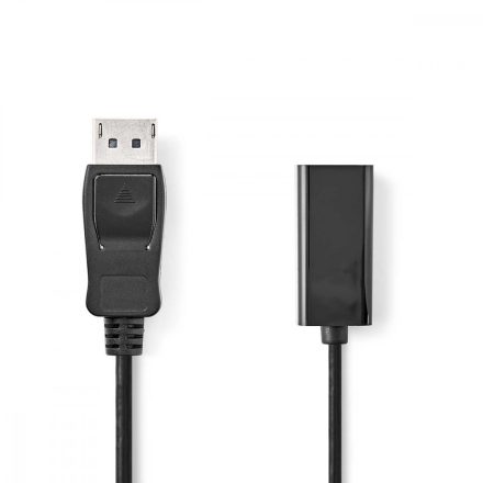 DisplayPort kábel | DisplayPort Dugasz | HDMI™ Kimenet | 4K@30Hz | Nikkelezett | 0.20 m | Kerek | PVC | Fekete | Doboz