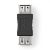 USB-A Adapter | USB 2.0 | USB-A Aljzat | USB-A Aljzat | 480 Mbps | Nikkelezett | PVC | Fekete | Boríték