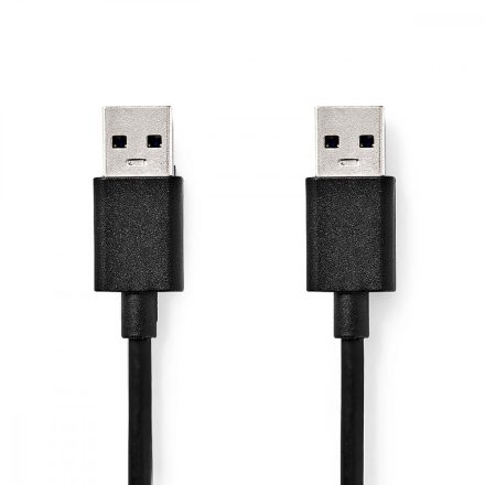 USB kábel | USB 3.2 Gen 1 | USB-A Dugasz | USB-A Dugasz | 5 Gbps | Nikkelezett | 2.00 m | Kerek | PVC | Fekete | Doboz