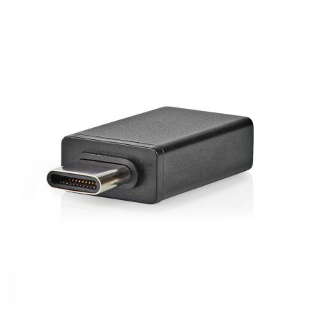 USB-C™ Adapter | USB 3.2 Gen 1 | USB-C™ Dugasz | USB-A Aljzat | 5 Gbps | OTG | Kerek | Nikkelezett | Fekete | Doboz
