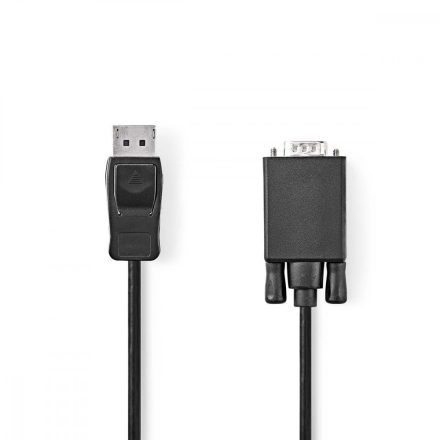 VGA kábel | DisplayPort Dugasz | VGA Dugasz | Nikkelezett | Maximális felbontás: 1080p | 2.00 m | Kerek | PVC | Fekete | Label