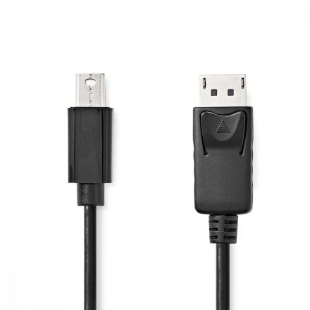 Mini DisplayPort kábel | DisplayPort 1.2 | Mini DisplayPort Dugasz | DisplayPort Dugasz | 21.6 Gbps | Nikkelezett | 1.00 m | Kerek | PVC | Fekete | Label
