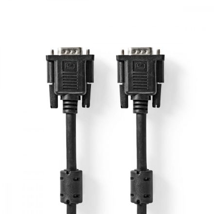 VGA kábel | VGA Dugasz | VGA Dugasz | Nikkelezett | Maximális felbontás: 1280x768 | 10.0 m | Kerek | ABS | Fekete | Label