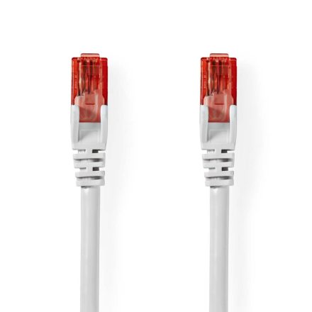 CAT6 hálózati kábel | RJ45 Dugasz | RJ45 Dugasz | U/UTP | 20.0 m | Kerek | PVC | Fehér | Label