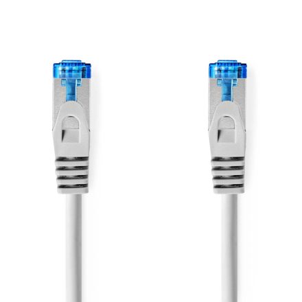 CAT6a hálózati kábel | S/FTP | RJ45 Dugasz | RJ45 Dugasz | 1.00 m | Snagless | Kerek | LSZH | Szürke | Label