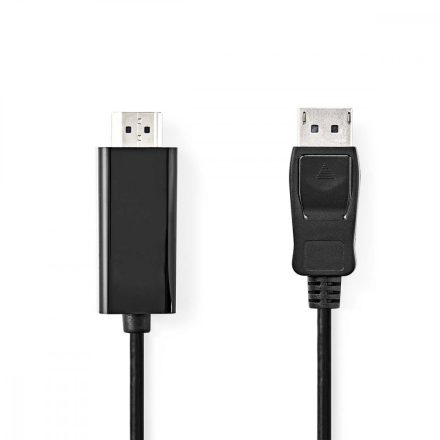 DisplayPort kábel | DisplayPort Dugasz | HDMI™ Csatlakozó | 1080p | Nikkelezett | 1.00 m | Kerek | PVC | Fekete | Boríték