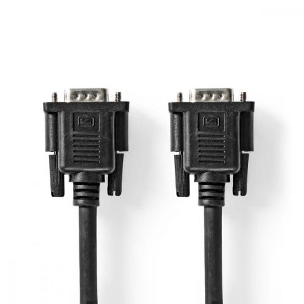 VGA kábel | VGA Dugasz | VGA Aljzat | Nikkelezett | Maximális felbontás: 1280x800 | 2.00 m | Kerek | ABS | Fekete | Műanyag Zacskó