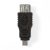USB Mikro-B Adapter | USB 2.0 | USB Micro-B Dugasz | USB-A Aljzat | 480 Mbps | OTG | Nikkelezett | PVC | Fekete | Boríték