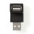 USB-A Adapter | USB 2.0 | USB-A Dugasz | USB-A Aljzat | 480 Mbps | Nikkelezett | PVC | Fekete | Boríték