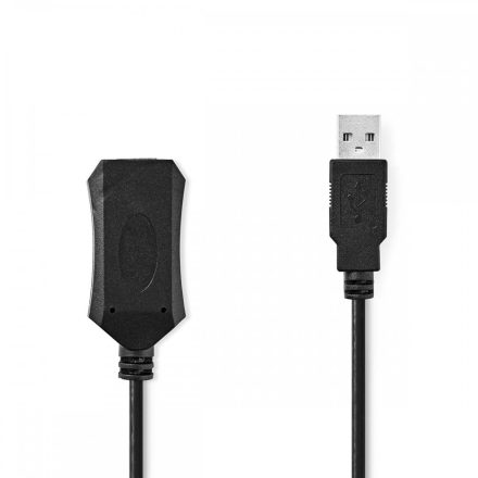 Aktív USB-kábel | USB 1.1 / USB 2.0 | USB-A Dugasz | USB-A Aljzat | 480 Mbps | 10.0 m | Kerek | Nikkelezett | PVC | Réz | Boríték