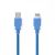 USB kábel | USB 3.2 Gen 1 | USB-A Dugasz | USB-A Aljzat | 5 Gbps | Nikkelezett | 1.00 m | Kerek | PVC | Kék | Műanyag Zacskó