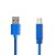 USB kábel | USB 3.2 Gen 1 | USB-A Dugasz | USB-B Dugasz | 5 Gbps | Nikkelezett | 3.00 m | Kerek | PVC | Kék | Műanyag Zacskó