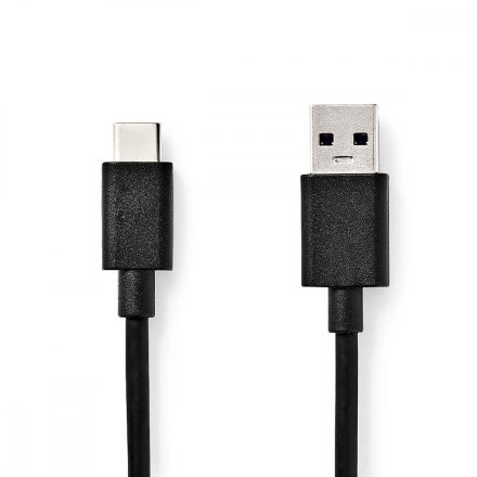 USB kábel | USB 3.2 Gen 1 | USB-A Dugasz | USB-C™ Dugasz | 5 Gbps | Nikkelezett | 1.00 m | Kerek | PVC | Fekete | Boríték