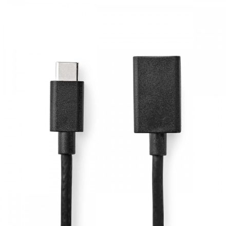 USB-C™ Adapter | USB 3.2 Gen 1 | USB-C™ Dugasz | USB-A Aljzat | 5 Gbps | 0.15 m | Kerek | Nikkelezett | PVC | Fekete | Boríték