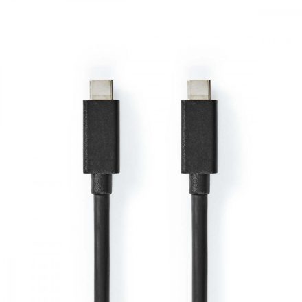 USB kábel | USB 3.2 Gen 2x2 | USB-C™ Dugasz | USB-C™ Dugasz | 4K@60Hz | 20 Gbps | Nikkelezett | 1.00 m | Kerek | PVC | Fekete | Boríték