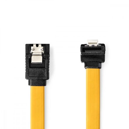 SATA kábel | 6 Gbps | SATA 7-Tűs Aljzat | SATA 7-Tűs Aljzat | PVC | 0.50 m | Lapos | PVC | Sárga | Műanyag Zacskó