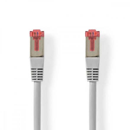 Cat 6 kábel | RJ45 Dugasz | RJ45 Dugasz | S/FTP | 30.0 m | Kerek | PVC | Szürke | Papírfüles