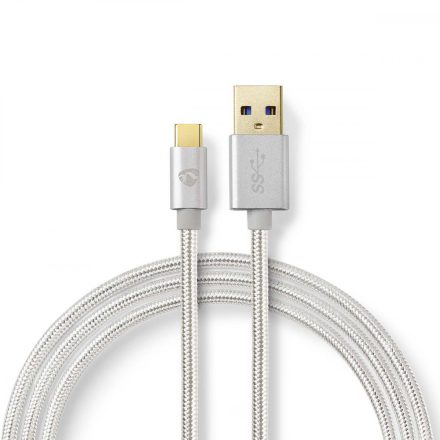 USB kábel | USB 3.2 Gen 1 | USB-A Dugasz | USB-C™ Dugasz | 5 Gbps | Aranyozott | 1.00 m | Kerek | Márkás / Nejlon Tok | Aluminium | Ablakos Fedő Doboz