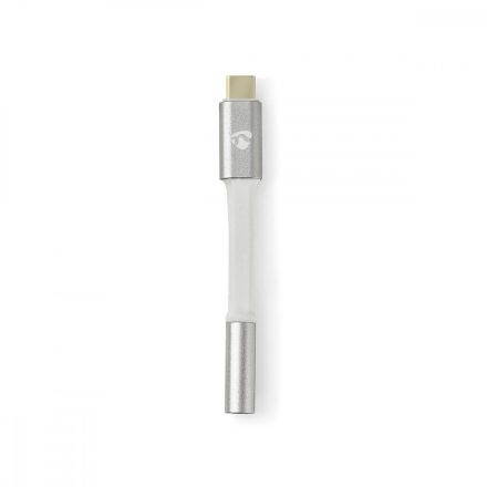 USB-C™ Adapter | USB 2.0 | USB-C™ Dugasz | 3.5 mm Aljzat | 0.08 m | Kerek | Aranyozott | Márkás / Nejlon Tok | Ezüst / Fehér | Ablakos Fedő Doboz