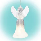 Home CDM16 LED-es dekoráció, 2 féle akril angyal, melegfehér LED