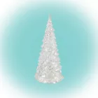 Home CDM 12 LED-es fenyőfa asztali dísz, 12cm, 3D akril dekoráció