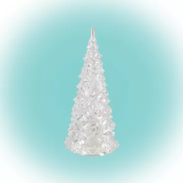   Home CDM 12 LED-es fenyőfa asztali dísz, 12cm, 3D akril dekoráció