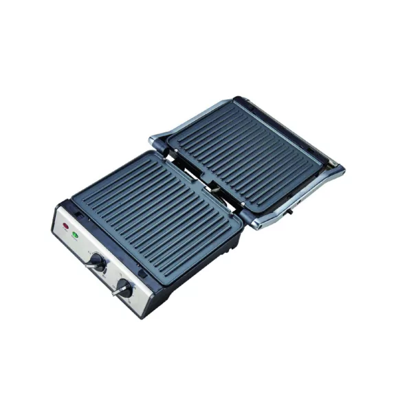HAUSER CG-420 kontakt grill, 2000 W, tapadásmentes lapok, kivehető sütőlapok, szabályozható hőmérséklet, fekete/inox színű HAUSER CG-420 kontakt grill, 2000 W, tapadásmentes lapok, kivehető sütőlapok, szabályozható hőmérséklet, fekete/inox színű